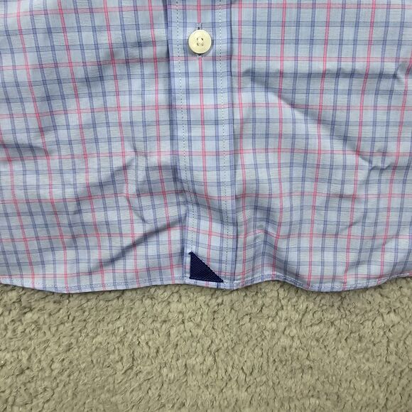 UNTUCKit Wrinkle Free Men's Long Sleeve Button-Down Pocket Shirt Blue 2XL - Picture 6 of 14